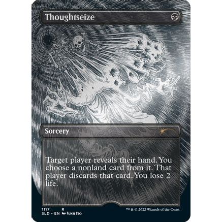 Thoughtseize (Borderless) (Foil Etched) (SLD-1117) - Secret Lair Drop Series Foil