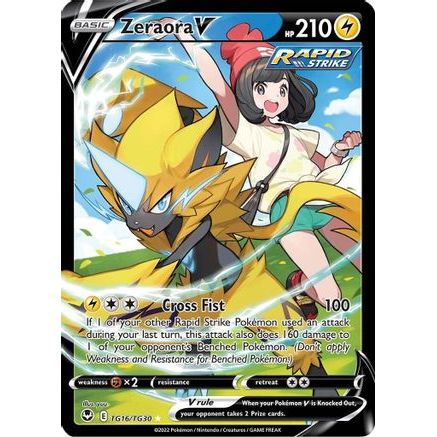Zeraora V TG16/30 - SWSH12 Silver Tempest Trainer Gallery Holofoil