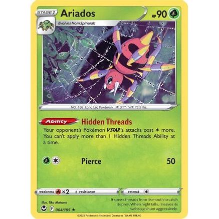 Ariados 4/195 - SWSH12 Silver Tempest Holofoil