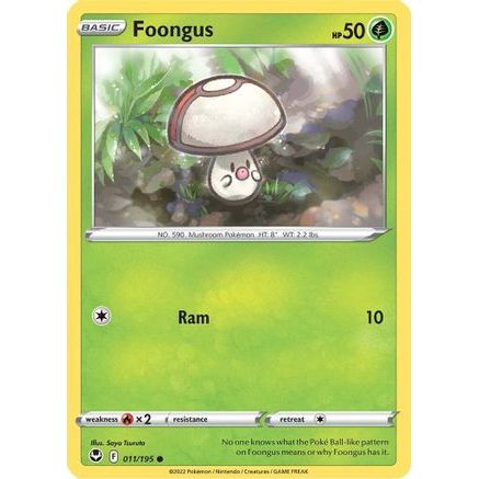 Foongus 11/195 - SWSH12 Silver Tempest Reverse Holofoil