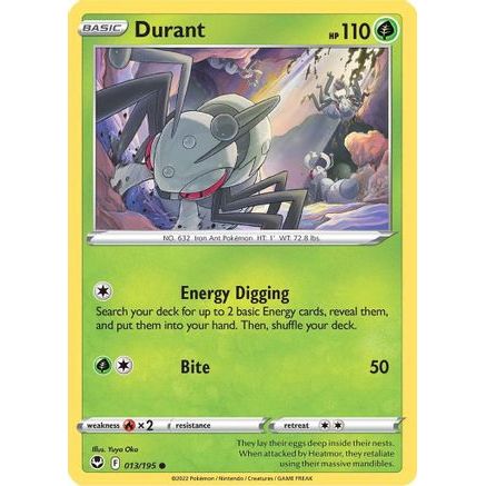Durant 13/195 - SWSH12 Silver Tempest Reverse Holofoil