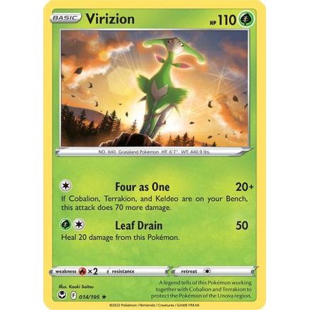 Virizion 14/195 - SWSH12 Silver Tempest Reverse Holofoil