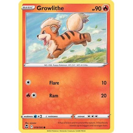 Growlithe 19/195 - SWSH12 Silver Tempest Reverse Holofoil