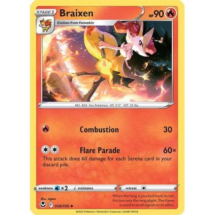 Braixen 26/195 - SWSH12 Silver Tempest