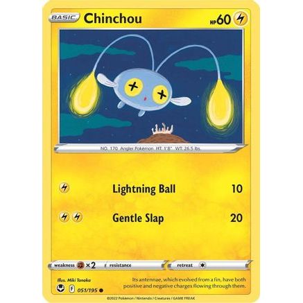 Chinchou 51/195 - SWSH12 Silver Tempest Reverse Holofoil