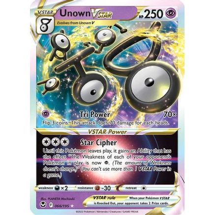 Unown VSTAR 66/195 - SWSH12 Silver Tempest Holofoil