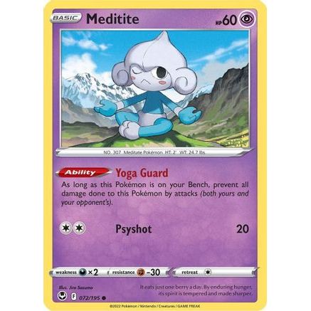 Meditite 72/195 - SWSH12 Silver Tempest