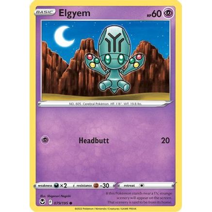 Elgyem 79/195 - SWSH12 Silver Tempest Reverse Holofoil