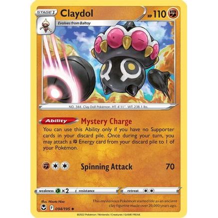 Claydol 94/195 - SWSH12 Silver Tempest Reverse Holofoil