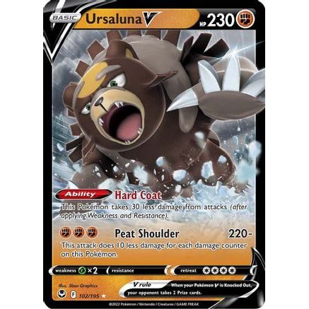 Ursaluna V 102/195 - SWSH12 Silver Tempest Holofoil