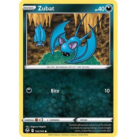Zubat 103/195 - SWSH12 Silver Tempest Reverse Holofoil