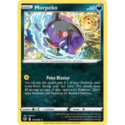 Morpeko 116/195 - SWSH12 Silver Tempest Reverse Holofoil