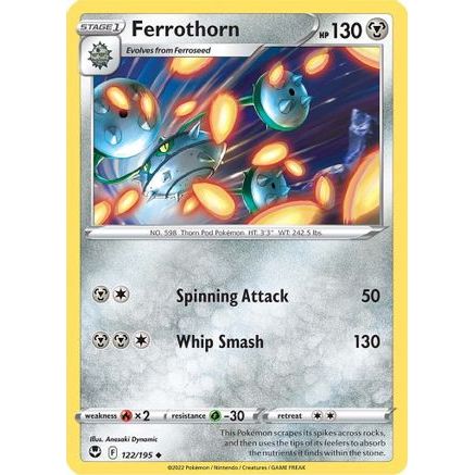 Ferrothorn 122/195 - SWSH12 Silver Tempest Reverse Holofoil