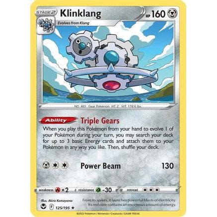 Klinklang 125/195 - SWSH12 Silver Tempest Reverse Holofoil