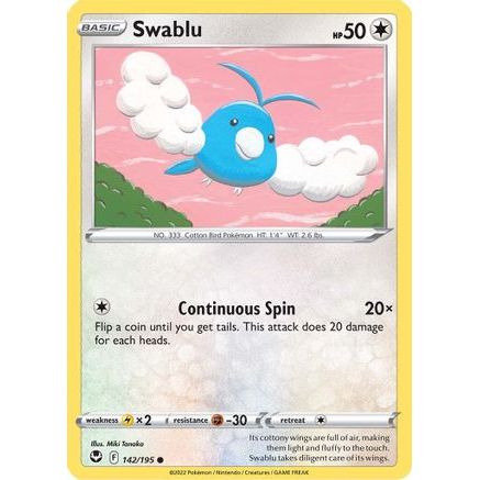 Swablu 142/195 - SWSH12 Silver Tempest