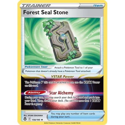 Forest Seal Stone 156/195 - SWSH12 Silver Tempest Holofoil