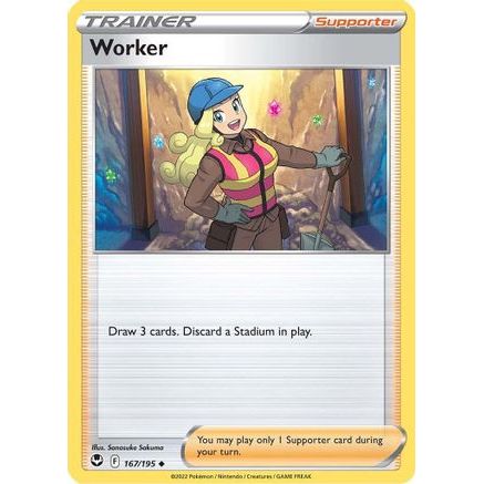 Worker 167/195 - SWSH12 Silver Tempest Reverse Holofoil