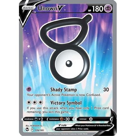 Unown V (Full Art) 176/195 - SWSH12 Silver Tempest Holofoil