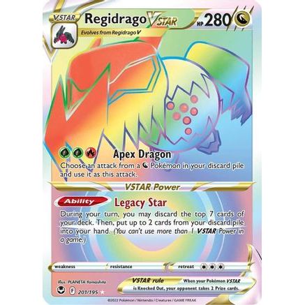 Regidrago VSTAR (Secret) 201/195 - SWSH12 Silver Tempest Holofoil