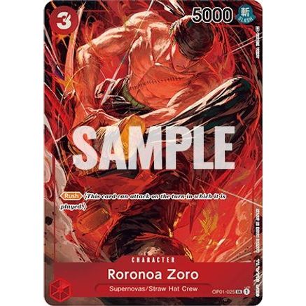 Roronoa Zoro (025) (Parallel) (OP01-025) - Romance Dawn Foil