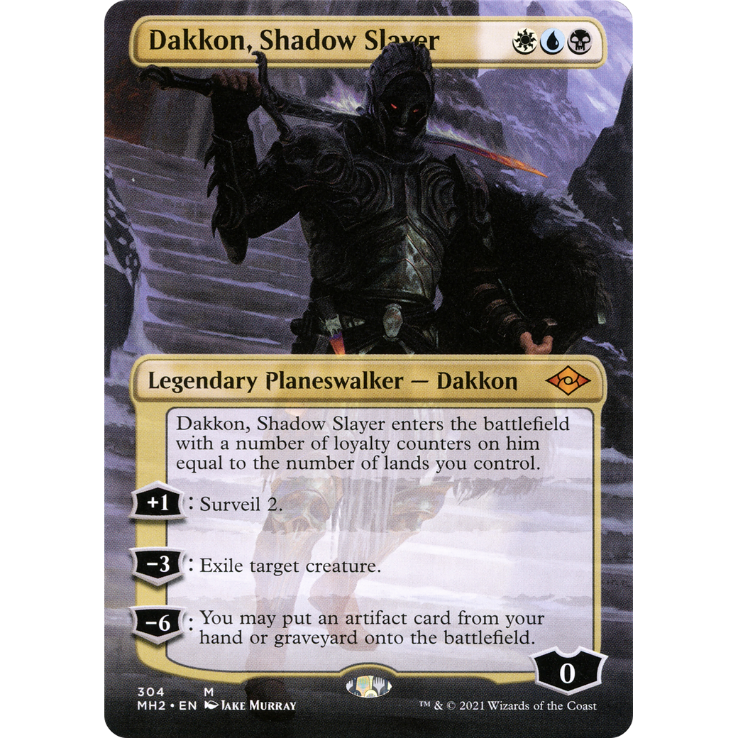 Dakkon, Shadow Slayer (Borderless) (MH2-304) - Modern Horizons 2 (Borderless)