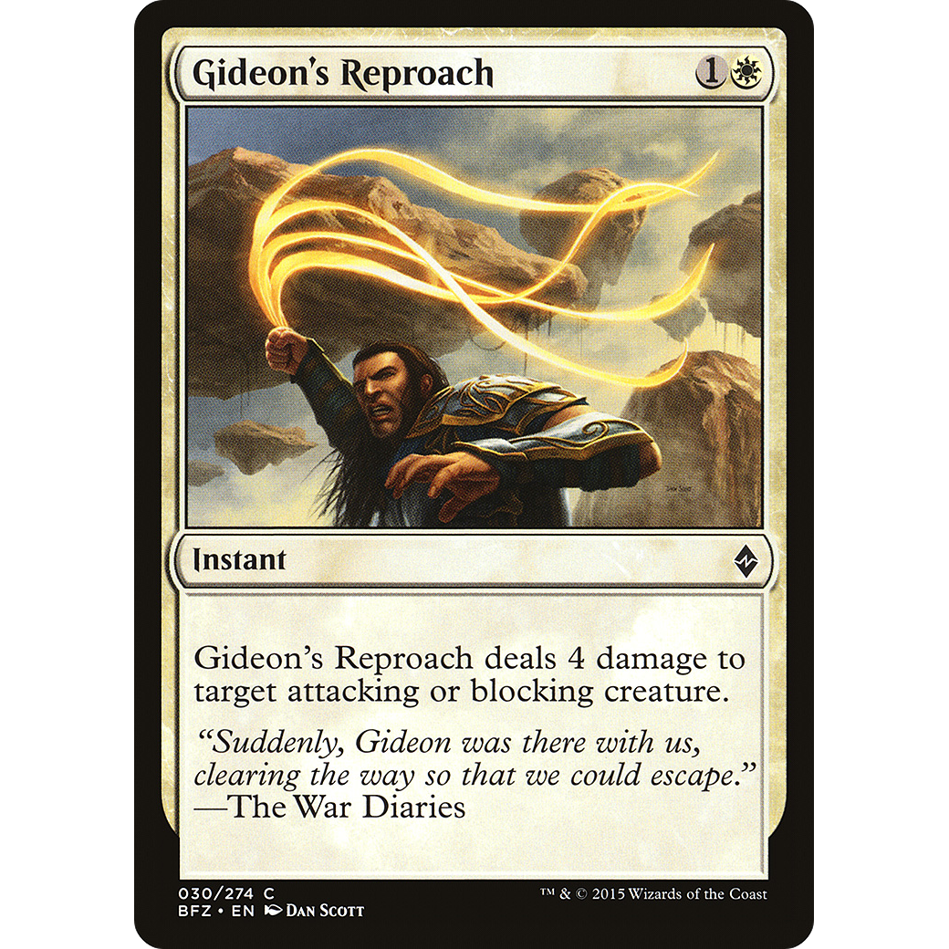 Gideon's Reproach (BFZ-030) - Battle for Zendikar