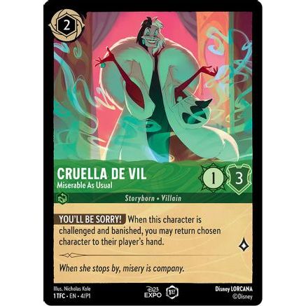 Cruella de Vil - Miserable As Usual (4) - D23 Promos Holofoil
