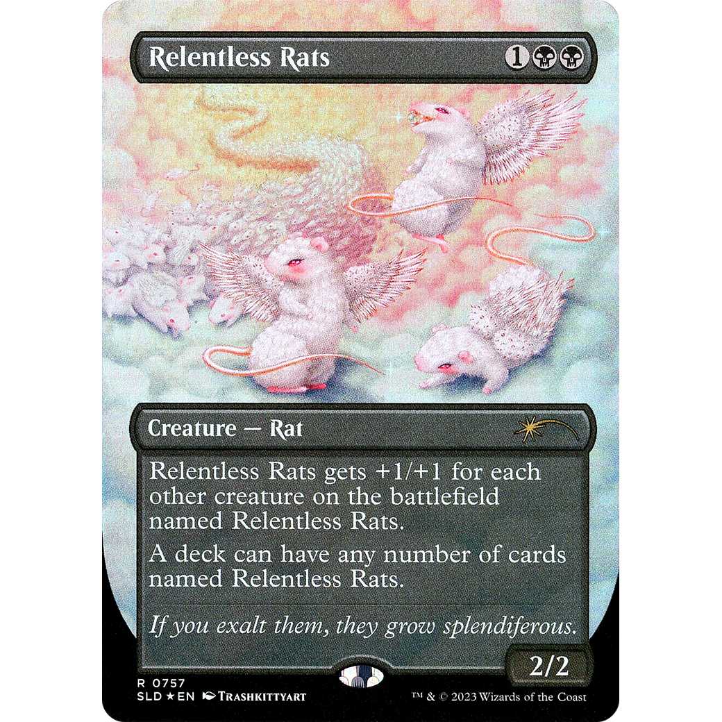 Relentless Rats (757) (SLD-757) - Secret Lair Drop (Borderless) Foil