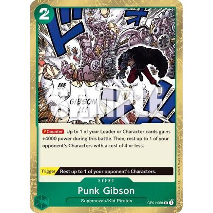 Punk Gibson (OP01-058) - Romance Dawn Foil