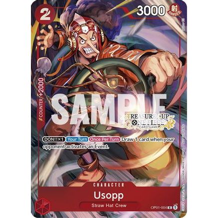 Usopp - OP01-004 (Treasure Cup) (OP01-004) - One Piece Promotion Cards Foil