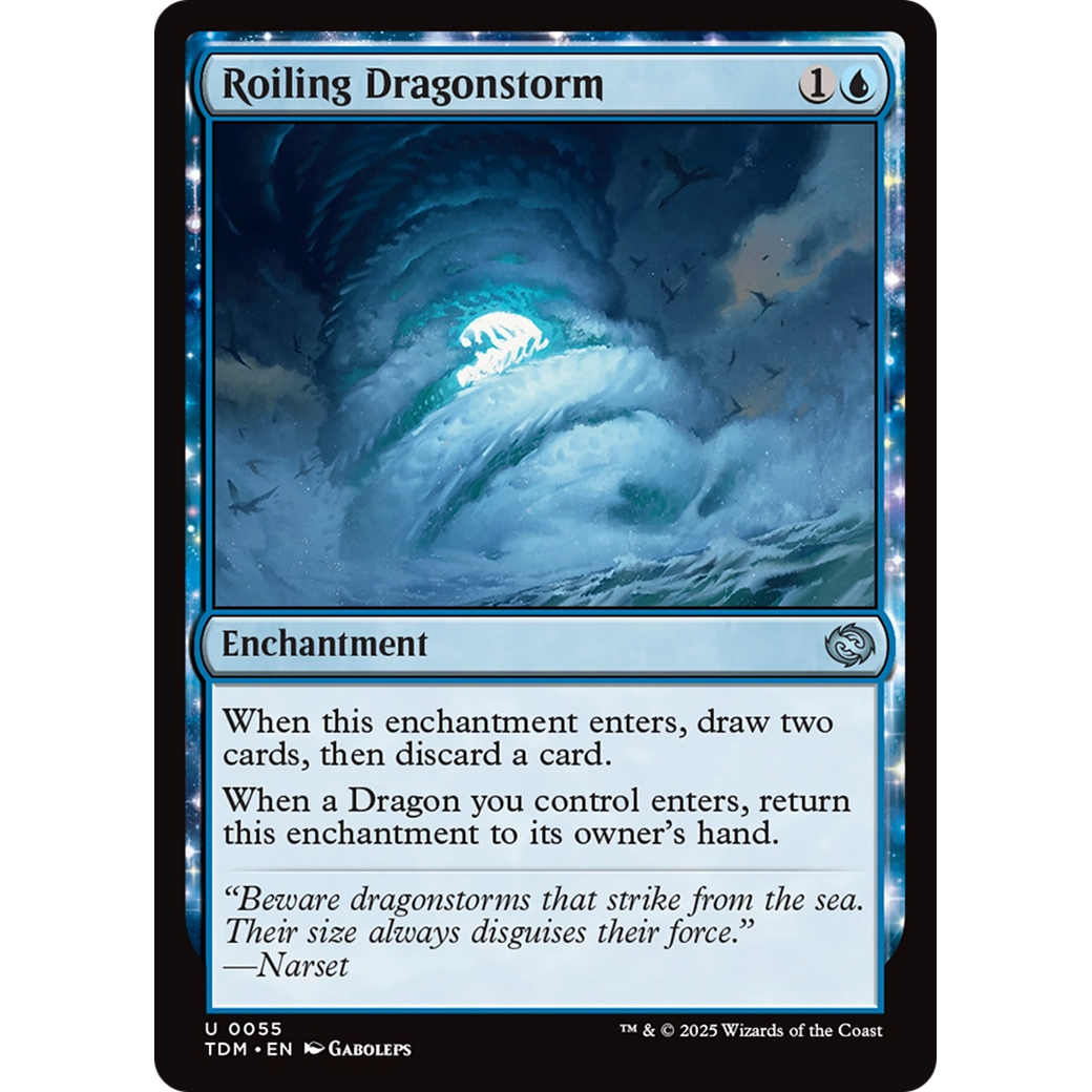 Roiling Dragonstorm (TDM-055) - Tarkir: Dragonstorm: (enchantment) Foil