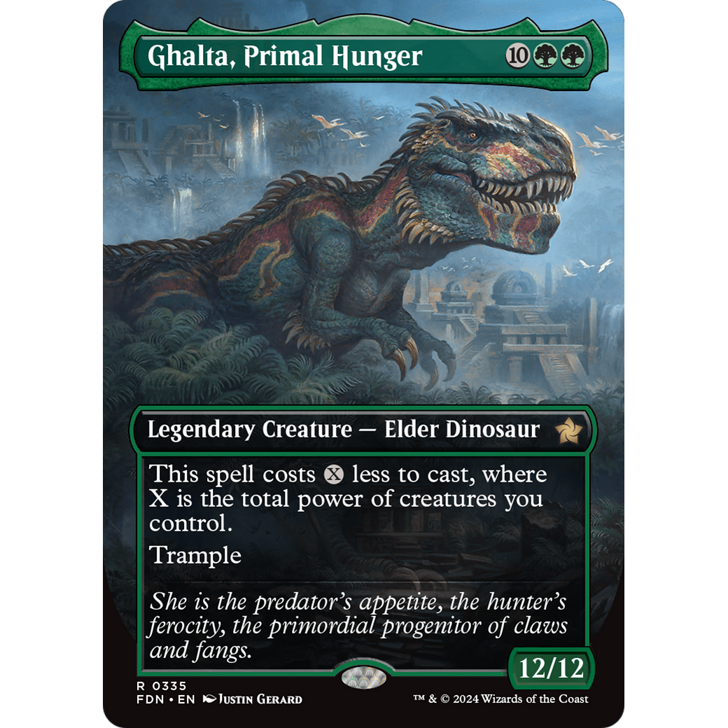 Ghalta, Primal Hunger (FDN-335) - Foundations (Borderless) Foil
