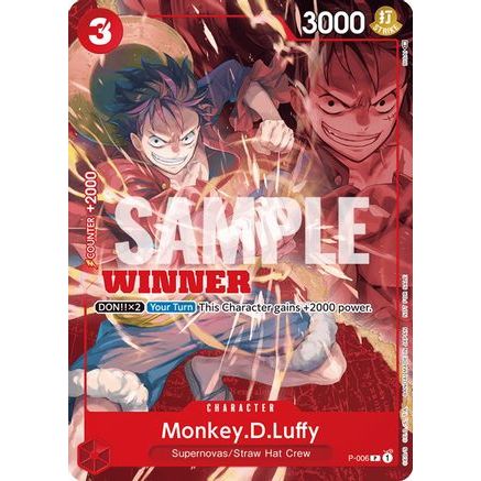 Monkey.D.Luffy - P-006 (Winner Pack Vol. 1) (P-006) - One Piece Promotion Cards