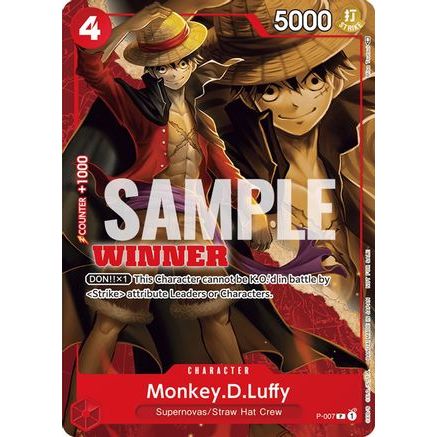Monkey.D.Luffy - P-007 (Winner Pack Vol. 1) (P-007) - One Piece Promotion Cards