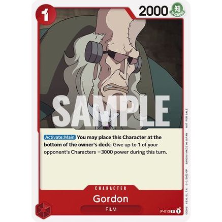 Gordon (One Piece Film Red) (P-013) - One Piece Promotion Cards