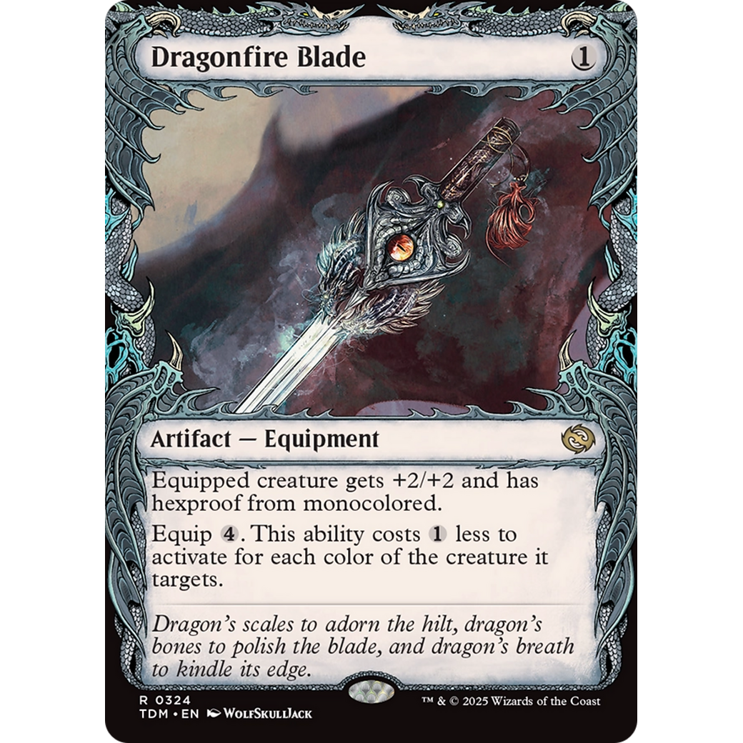 Dragonfire Blade (TDM-324) - Tarkir: Dragonstorm: (Showcase) Foil