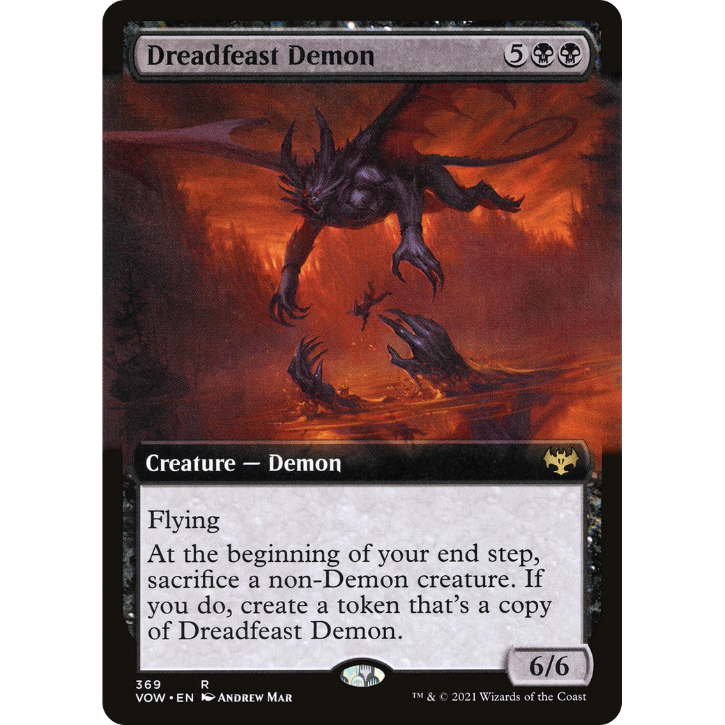 Dreadfeast Demon (Extended Art) (VOW-369) - Innistrad: Crimson Vow: (Extended Art) Foil