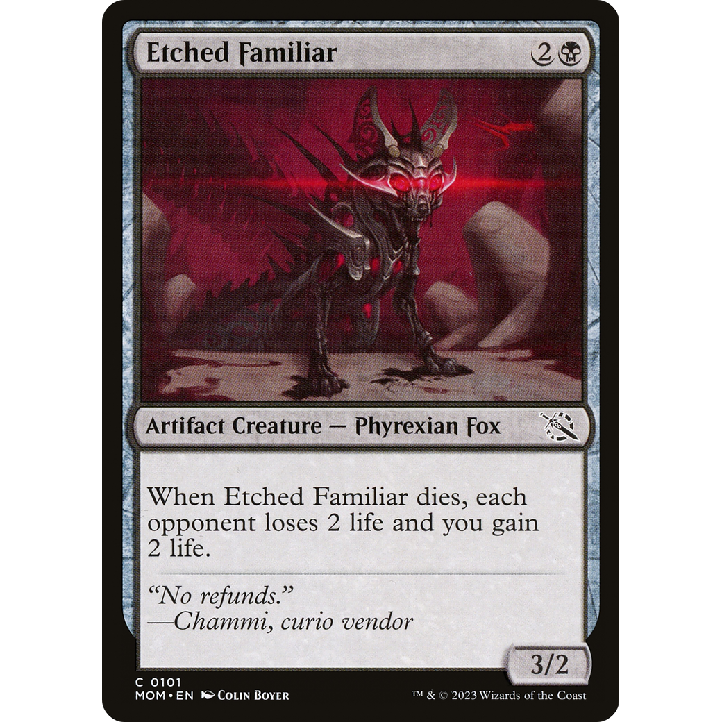 Etched Familiar (MOM-101) - March of the Machine Foil