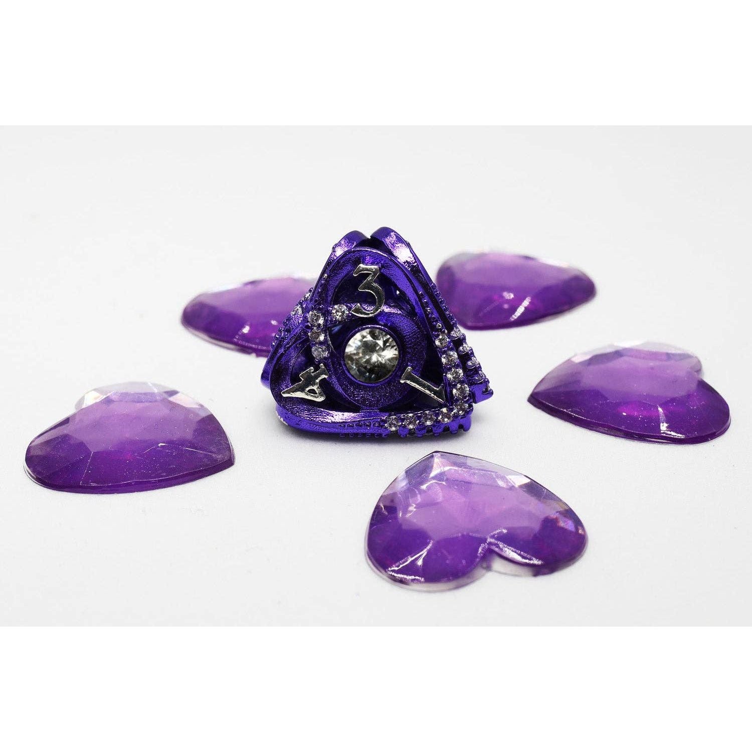 Hollow Hearts: Jeweled Purple - Metal RPG Dice Set