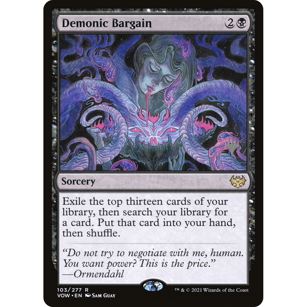 Demonic Bargain (PVOW-103P) - Innistrad: Crimson Vow Promos