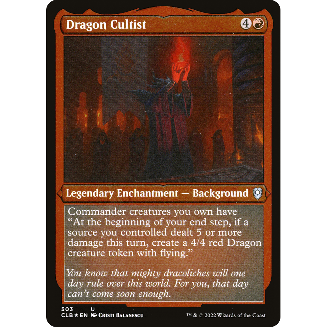 Dragon Cultist (CLB-503) - Commander Legends: Battle for Baldur's Gate Etched Foil