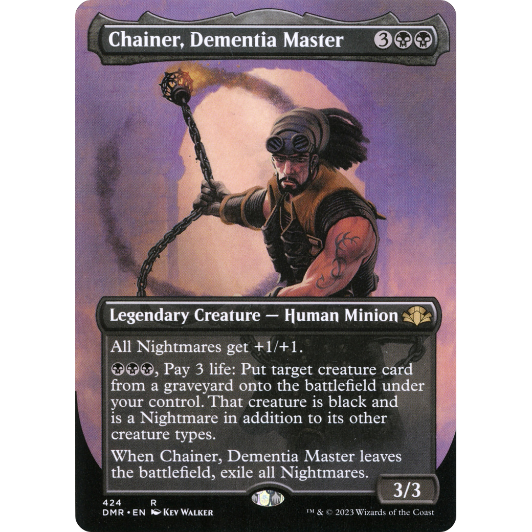 Chainer, Dementia Master (Borderless) (DMR-424) - Dominaria Remastered (Borderless) Foil