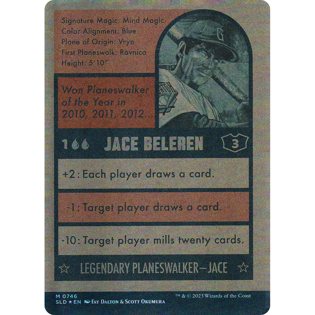 Jace Beleren (746) (Autographed) (SLD-746) - Secret Lair Drop: (Full Art) (Borderless) Foil