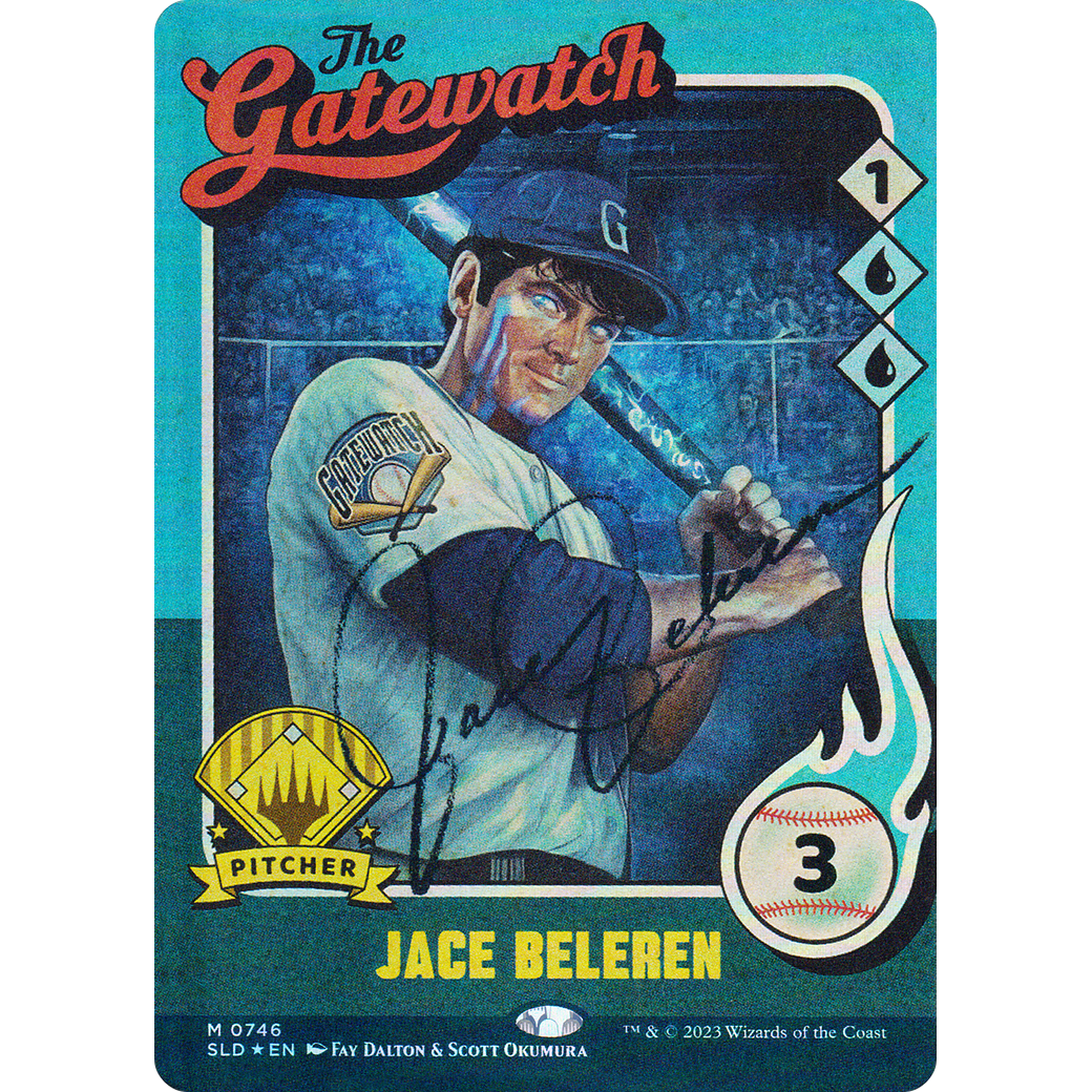 Jace Beleren (746) (Autographed) (SLD-746) - Secret Lair Drop: (Full Art) (Borderless) Foil