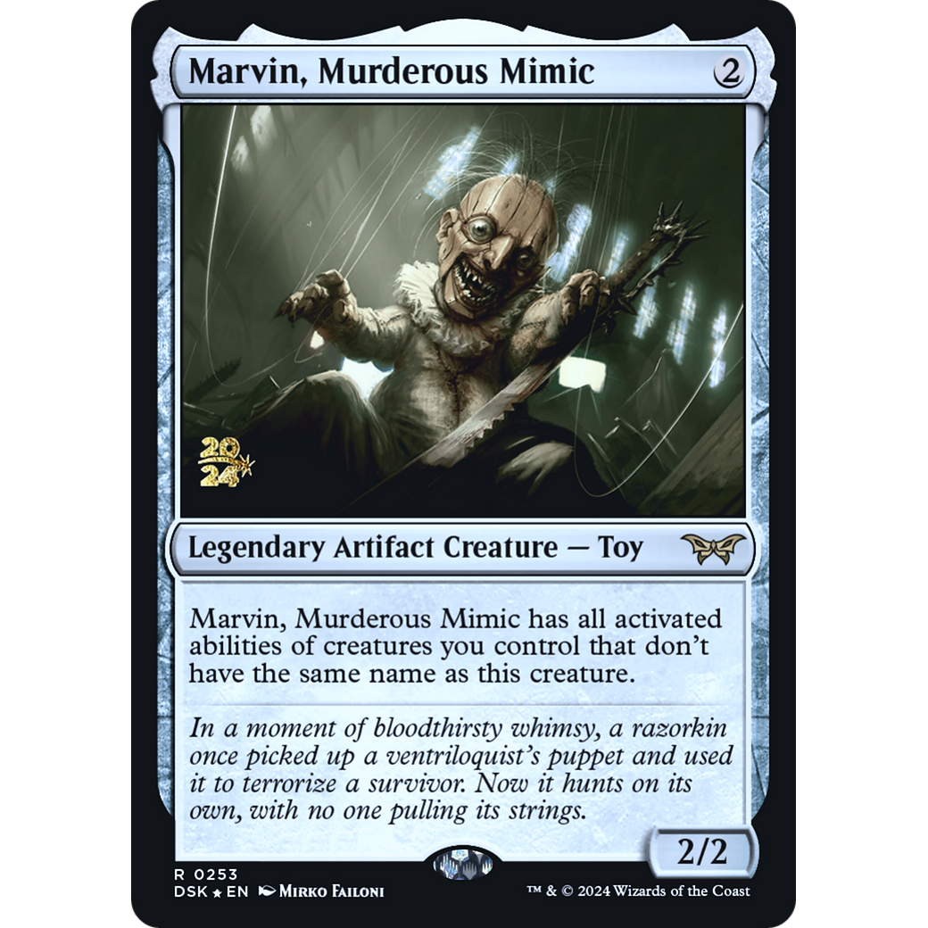 Marvin, Murderous Mimic (PRE-253S) - Duskmourn: House of Horror Promos Foil