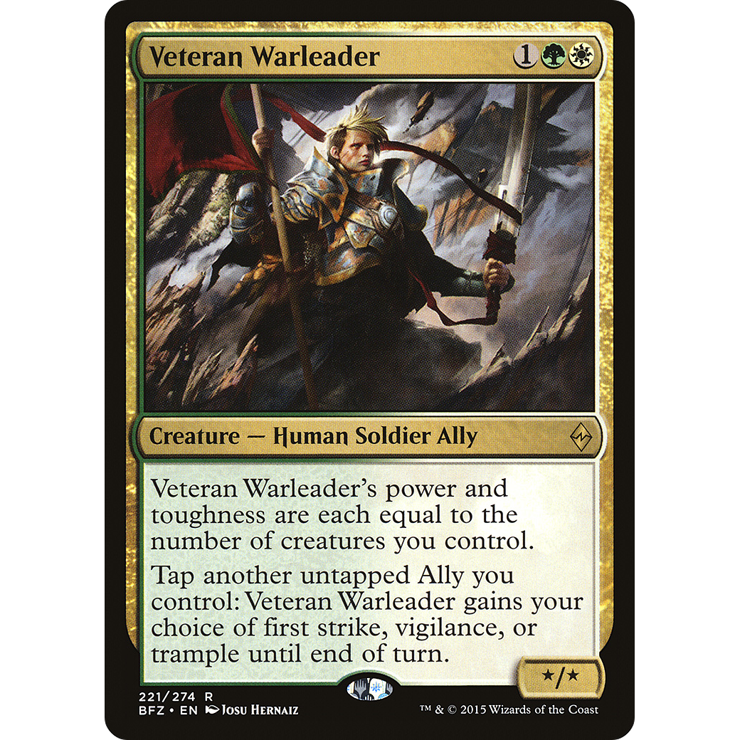 Veteran Warleader (BFZ-221) - Battle for Zendikar Foil