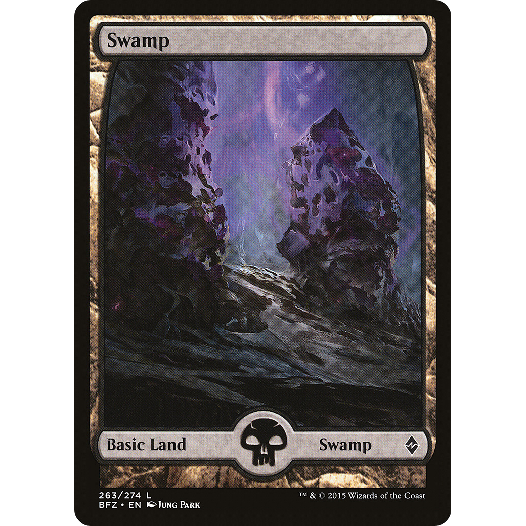 Swamp (263) - Full Art (BFZ-263) - Battle for Zendikar Foil