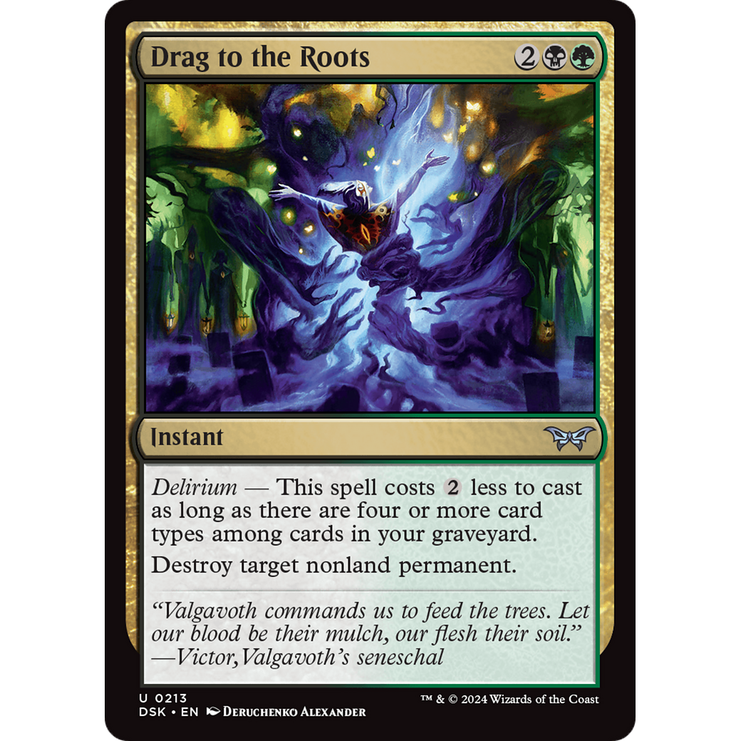 Drag to the Roots (DSK-213) - Duskmourn: House of Horror Foil