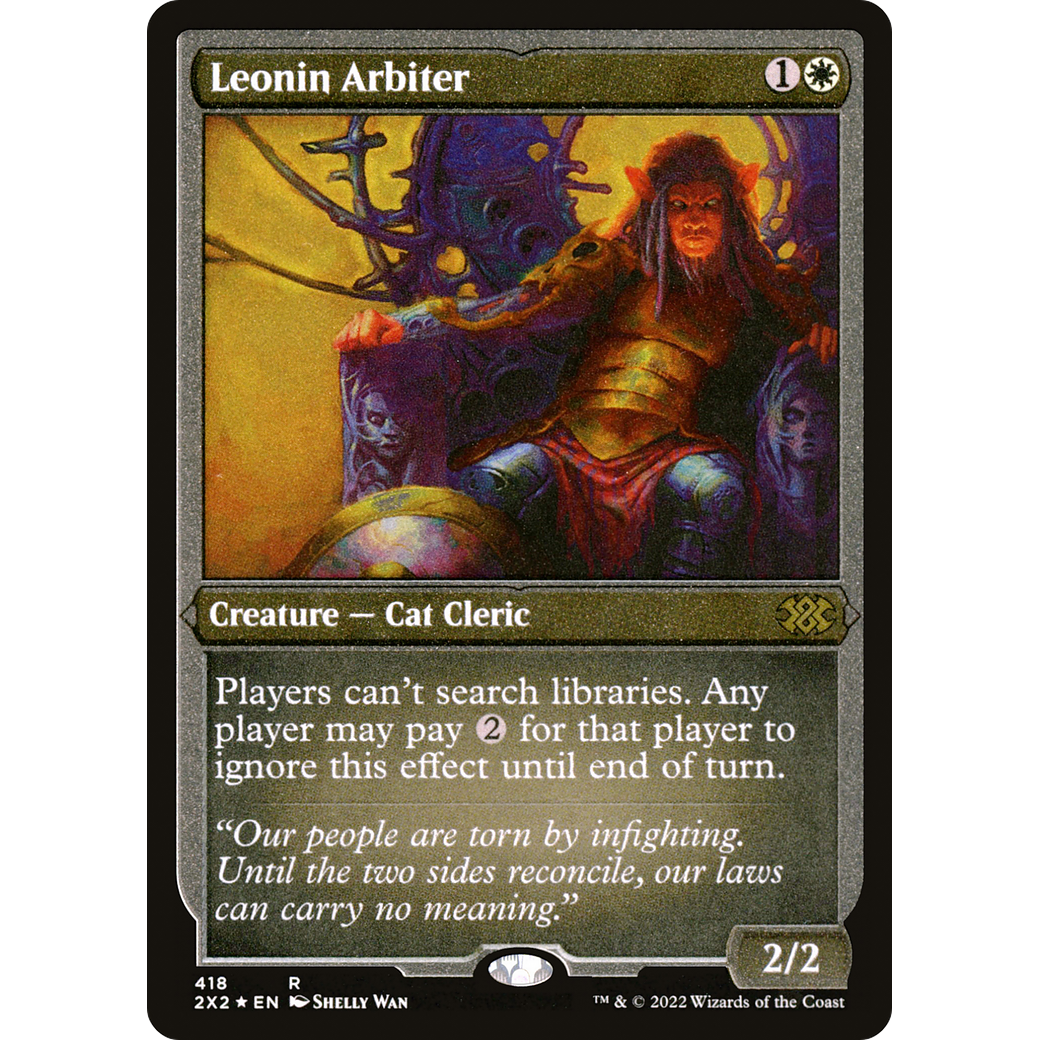 Leonin Arbiter (Foil Etched) (2X2-418) - Double Masters 2022 Foil