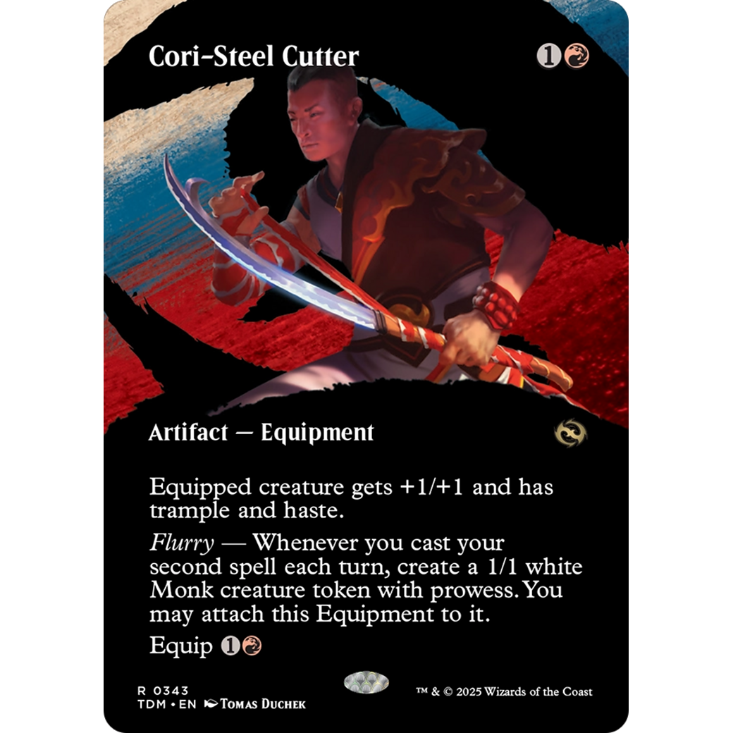 Cori-Steel Cutter (TDM-343) - Tarkir: Dragonstorm: (Showcase) (Borderless) Foil